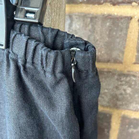 JM Collection Women's linen capri pants black size 16 - Picture 2 of 4